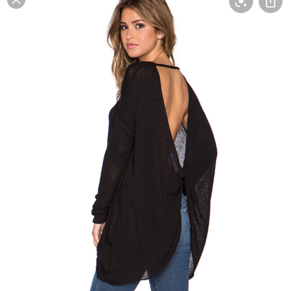 Free People Open Back Twist Sweater